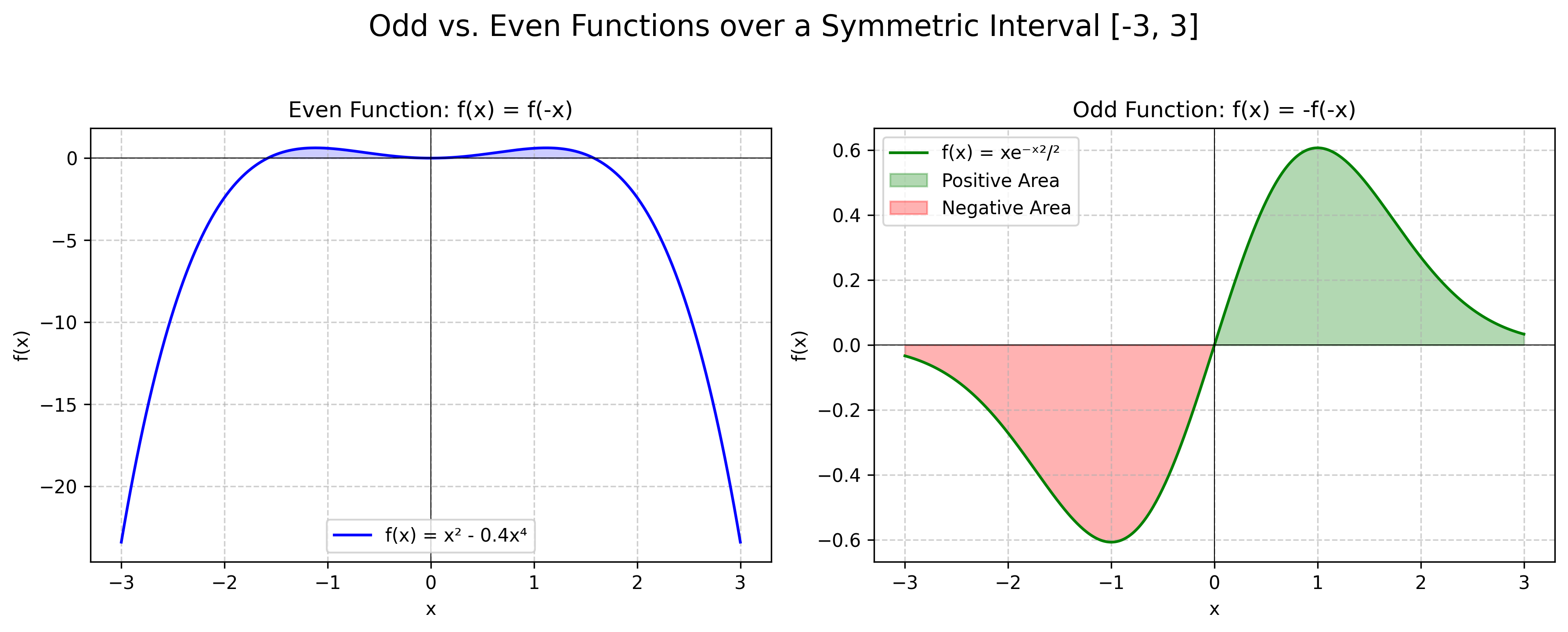 Odd vs. Even functions over a symmetric interval